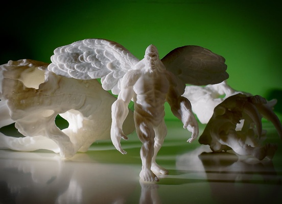 flying yeti remixed by ddf3dcom miniatures creatures 123d 1909 3dwork 3dprint academy archaeology artproject curriculum dddbot designproject education engineeringproject fly flyingwing historial learning makeredchallenge meshmixer printed3d print3d sculpture skull support winged wingedvictory 3d print model - Mito3D