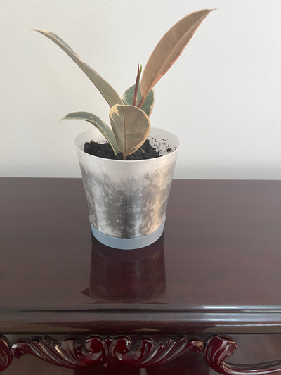 paramétrique orchidée pot personnalisable élégance plante amoureux by thomas artisanat ménage jardin assiette soucoupe cactus succulent fleur 3d print model - Mito3D
