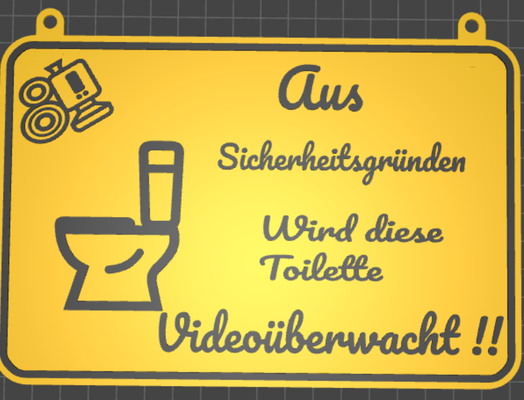 sicherheit by schlumpfi kunst münze abzeichen toilette 3d print model - Mito3D