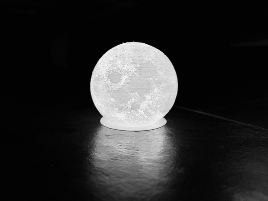 rápido bambuestudio luna lámpara led ligero remezclado by yahbluez arte esculturas decoración té iluminación 3d print model - Mito3D