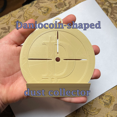 daniocoin shaped poeira colecionador by robô fogo ferramentas arte coletor pó 3d print model - Mito3D