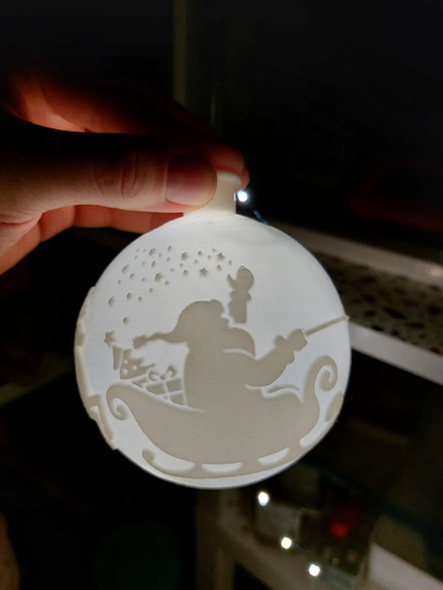 santa weihnachten ball litho by paiinx haushalt dekor 3d print model - Mito3D