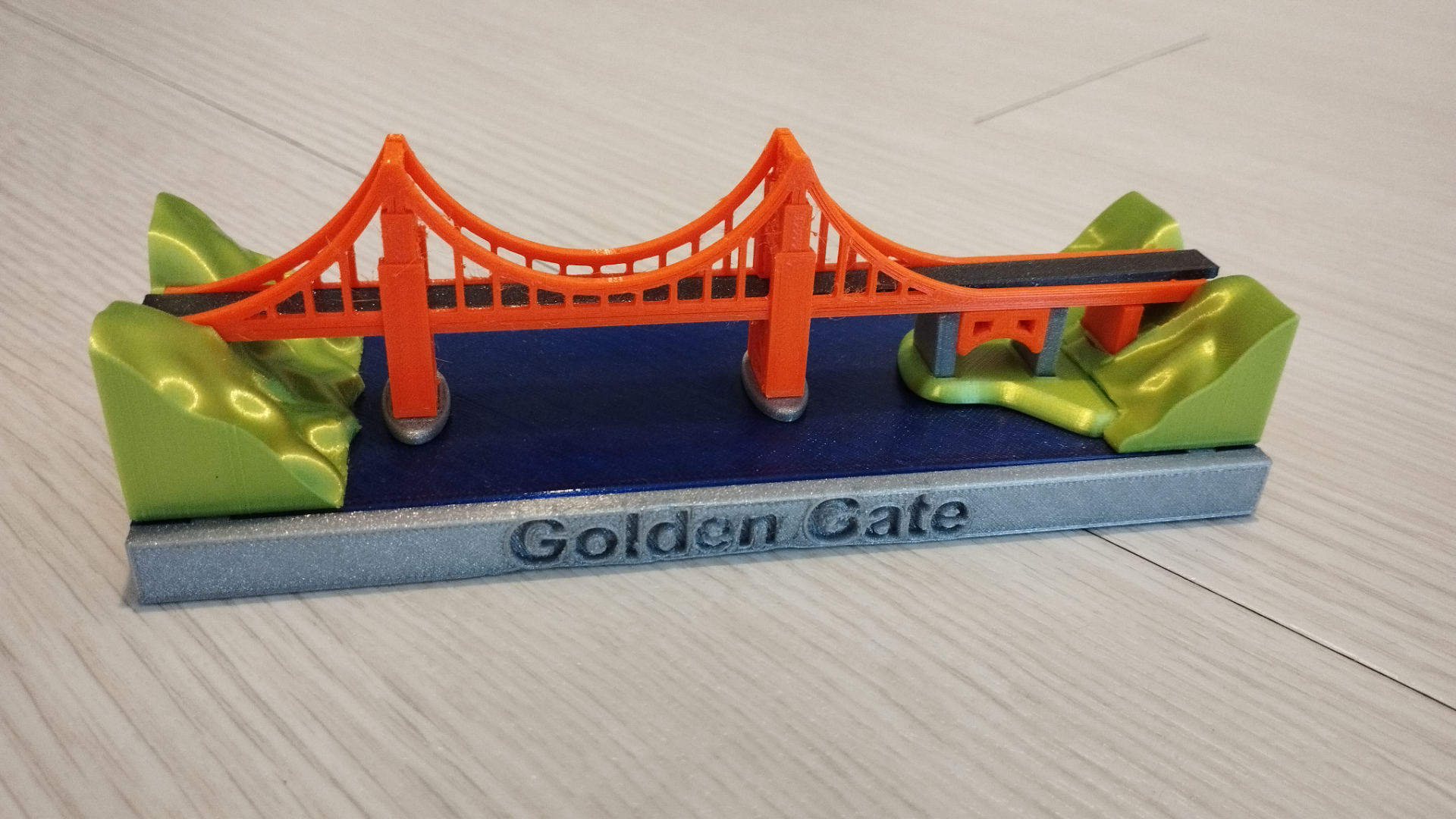 dourado portão ponte miniatura by rapideau miniaturas arquitetura ponte goldengate califórnia eua unidos estados francisco 3D print model - Mito3D