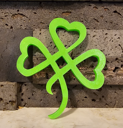 shamrock - 3 leaf clover 2024 good luck charm by shamrockwood315 household decor irish ireland celtic eire 3d print model - Mito3D