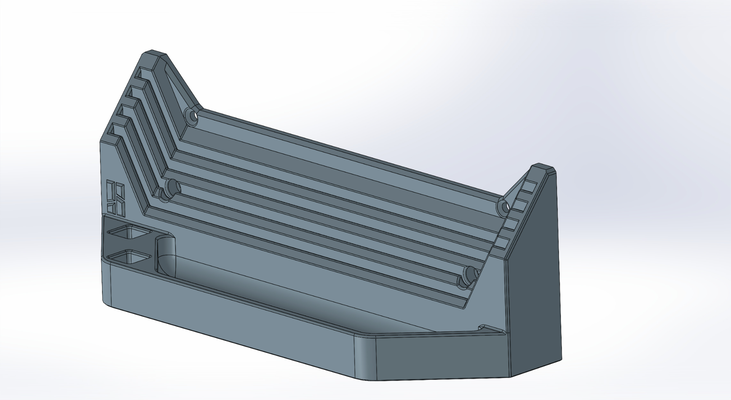 bambu laboratoire construire assiette titulaire soutien + buse extrudeuse espace rangement plateau remixé by canard 3d imprimante accessoires p1s accessoire x1c organisateur poubelle 3d print model - Mito3D