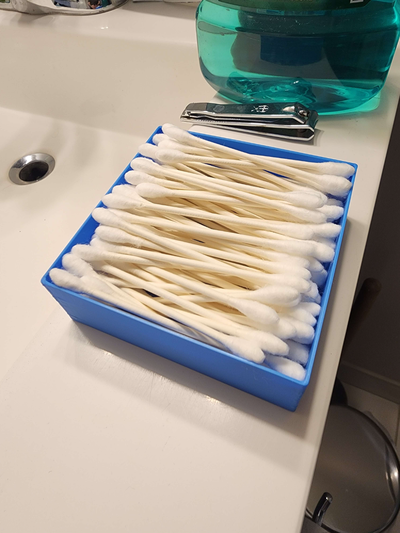 cotton swab holder by fabricatingdragons household house models bathroom box 3d print model - Mito3D