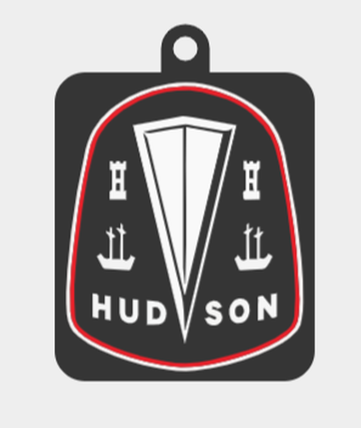 hudson keychain by ri printing art 2d key chain 3d print model - Mito3D