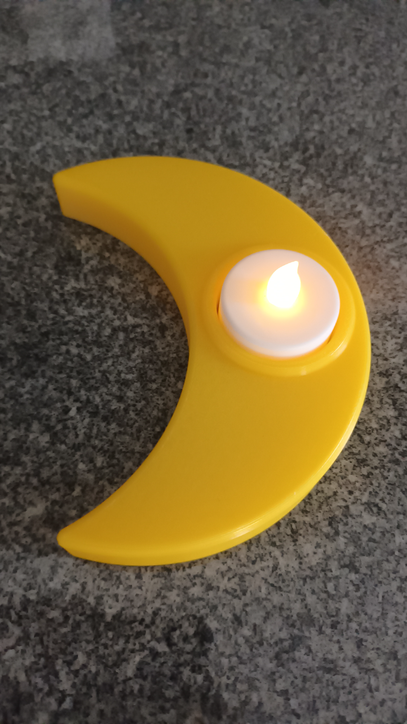 mond teelicht - moon tealight by derextremehammy household decor teelight christmas deko led kerzenhalter candle holder 3D print model - Mito3D