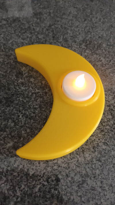 boca chá leve lua by derextremehammy casa decoração luz sol natal deko conduziu candelabro vela suporte 3d print model - Mito3D