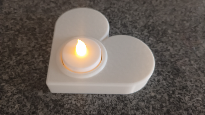 cuore tealight by derextremehammy domestico arredamento deko titolare supporto 3d print model - Mito3D