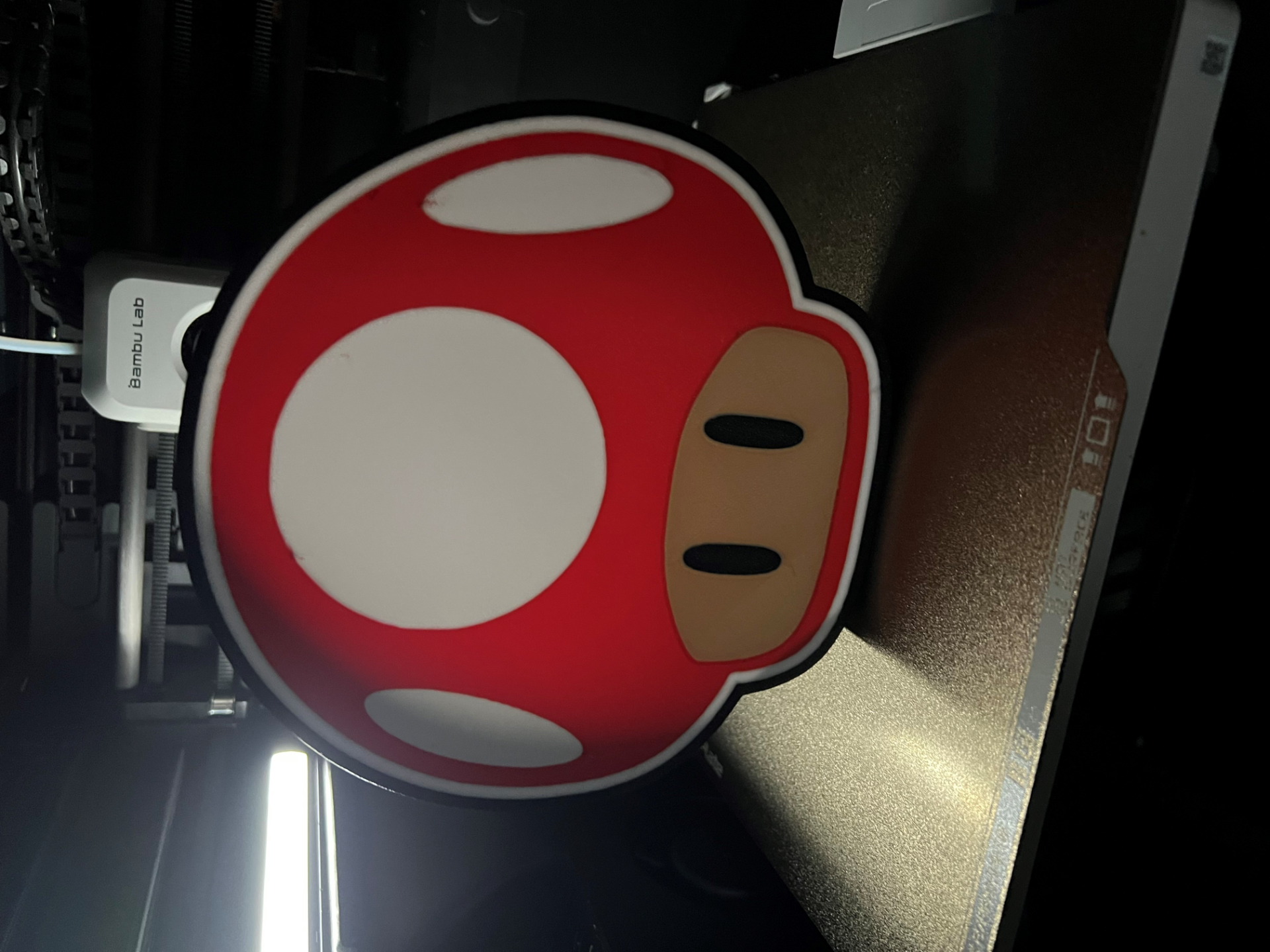 mario mushroom lightbox back cover plate by cali-3d art signs & logos supermario supermariobros 3D print model - Mito3D