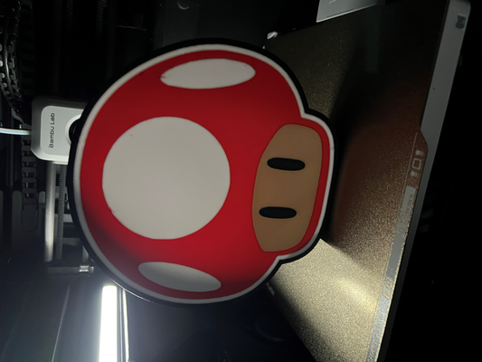 mario cogumelo caixa luz costas cobrir bainha prato by cali 3d arte sinais logotipos supermario super mario bros 3d print model - Mito3D