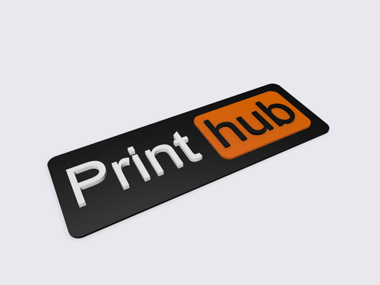 print hub workshop sign by s0hm art signs & logos printhub 3d print model - Mito3D