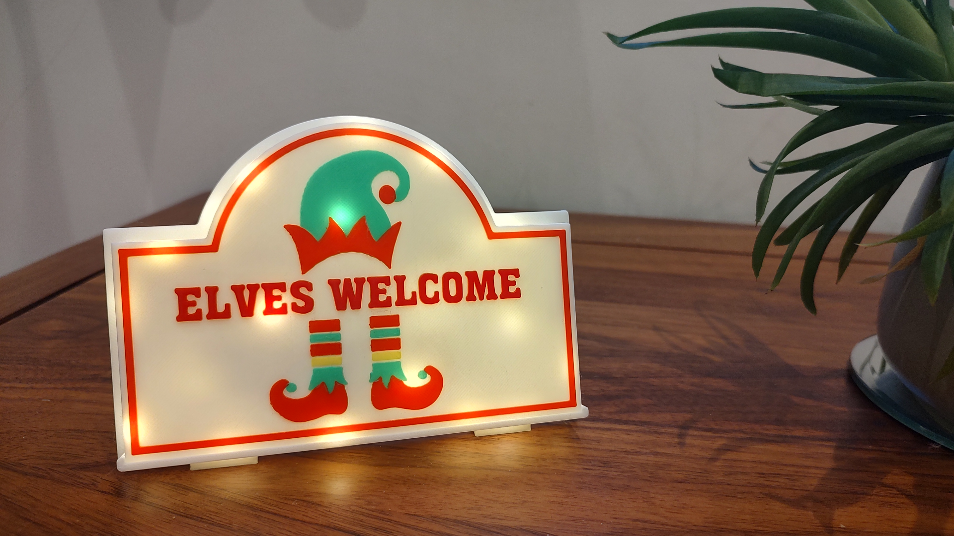 fairy light box swappable signs by darth vader art & logos christmas xmas lights elf santa festive decoration multi color kids easy fun a1 mini ams makerlab father on a shelf elves sign x1c buddy night 3D print model - Mito3D