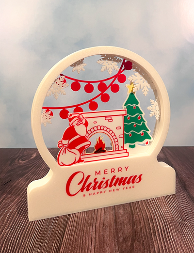 allegro natale contento anno decorazione by lindnjoe domestico arredamento 2023 christmasdeco decorazioninatalizie christmasdecor decorazioni natalizie santa 3d print model - Mito3D