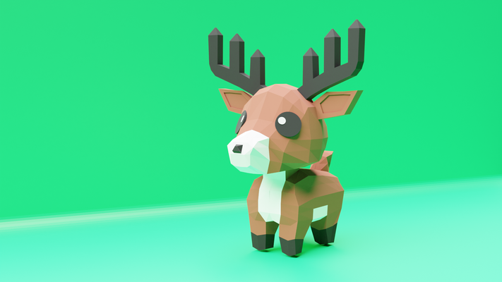 happy reindeer - christmas set by replayworks household festivities deer 2023 decor character 3d print model - Mito3D
