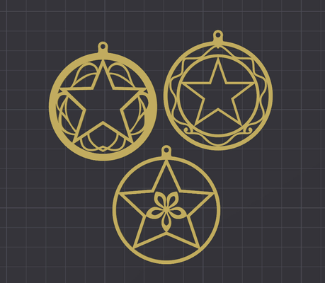 christmas star ornaments by angry-p1p household festivities ornament festive decoration deco 3d print model - Mito3D