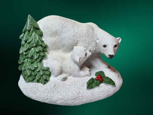 christmas polar bears by mrjay household decor bear polarbear xmas decoration scanned 3d print model - Mito3D