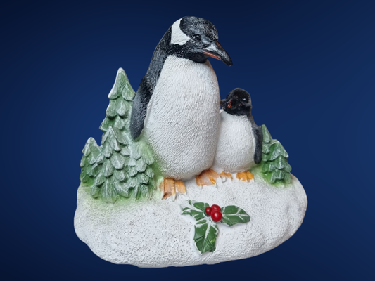 christmas penguins by mrjay household decor xmas penguin decoration 3d scan scanned statue figure figurine 3d print model - Mito3D