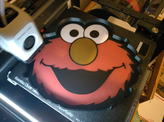 elmo led ışık kutu by balorfan85 sanat işaretler logolar susam sokak 3d print model - Mito3D