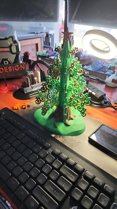 noël arbre signe by mandrin zrk ménage décor décorations sapin cadeau vacances joyeux ornement bureau 3d print model - Mito3D