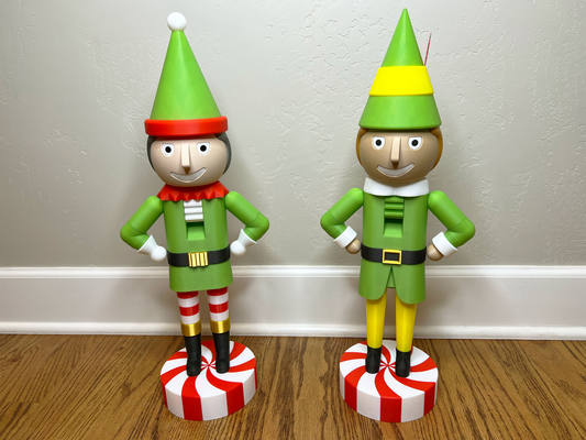 christmas elf nutcrackers by designcraft household festivities nutcracker elves buddy alvin decoration decor holiday santa santa's nut cracker claus elven 3d print model - Mito3D