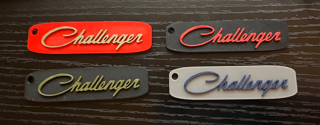 dodge challenger keychain by rykersloot art models 3d print model - Mito3D