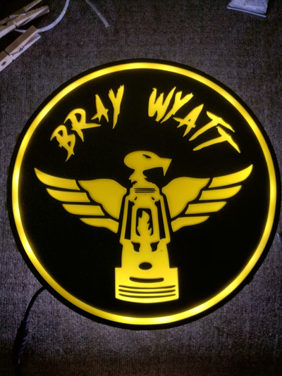 bray wyatt led light box by balorfan85 art signs & logos wwe wrestling 3d print model - Mito3D