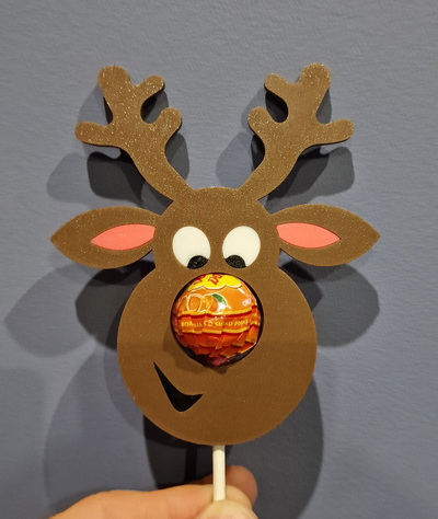 reindeer lollipop by zavaz household festivities reindeerchristmas christmas 3d print model - Mito3D