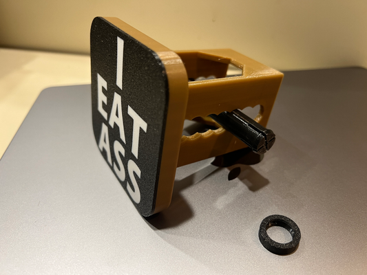 i eat a hitch cover by edsped art signs & logos 3d print model - Mito3D