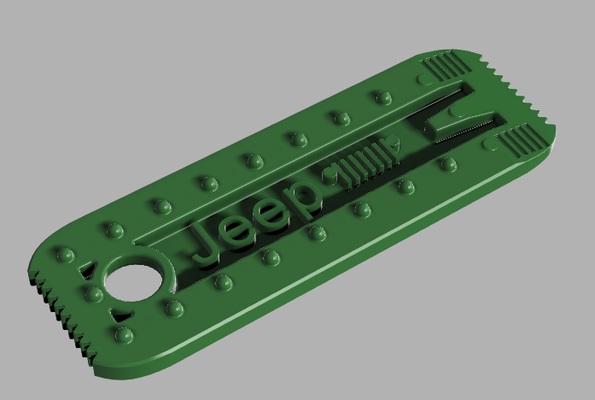 jeep offroad keychain by mello roberto art signs & logos fusion360 3d print model - Mito3D