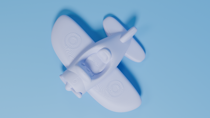 uçak tuval 3d printed oyuncak çocuklar a üfleme to boya by paolobonidesign oyuncaklar oyunlar karakterler diyart mini yaratıcı dekor sanat projesi masa parçası boyanabilir havacılık sanatı nostaljik tasarım ilham 3d print model - Mito3D