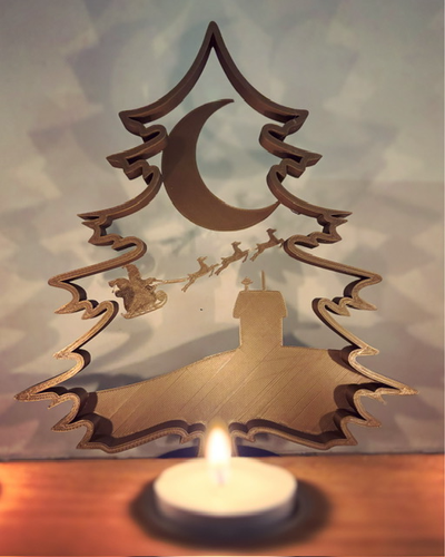 navidad árbol ornamento estante soporte by viejo 3d casa festividades decoración papa noel luna paisaje 3d print model - Mito3D