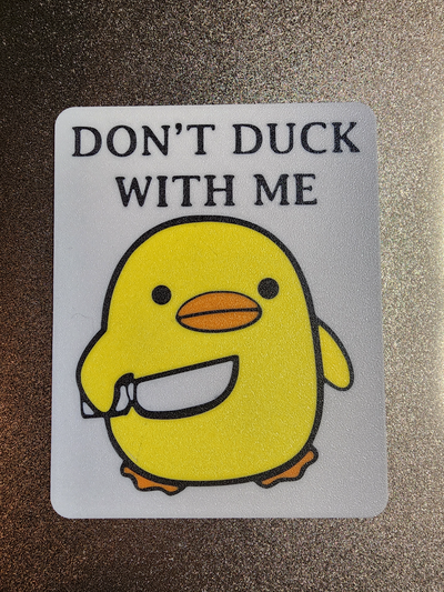 duck me sign by printmatrix3d art signs & logos funny comedy 3d print model - Mito3D