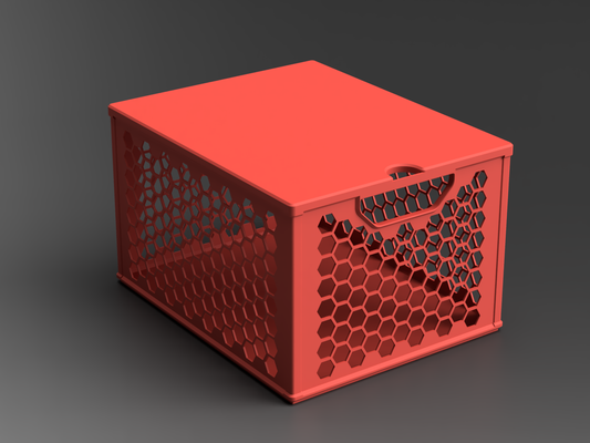 deckel hexspeicher v2 by abonnieren haushalt haus modelle lager hexagon box sechseckig stapelbar aufbewahrungskiste 3d print model - Mito3D