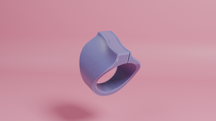 curvering - a sleek curved ring melds modern design classic elegance by paolobonidesign fashion rings jewelry unique accessory elegant stylish contemporary trendy piece chic style artistic 3d print model - Mito3D