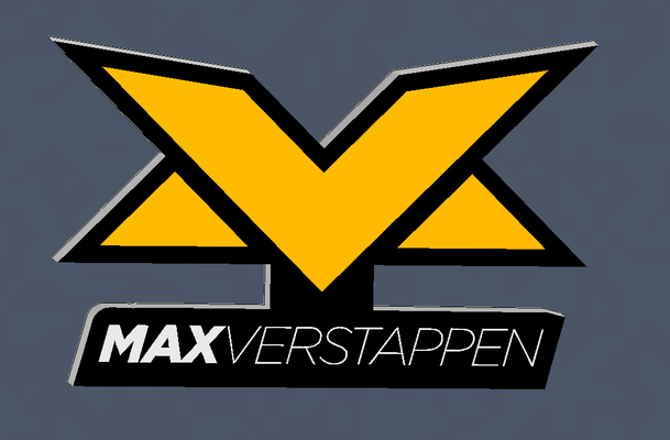 max verstappen led lumière boîte by glengri art panneaux logos f1 maxverstappen boite 3d print model - Mito3D