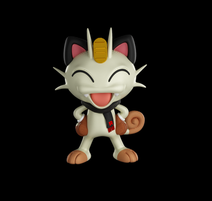 meowth winter cloth by snk3dd miniatures pokemon christmas snowglobe 3d print model - Mito3D