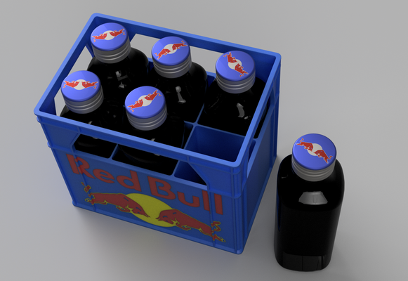 vermelho touro caixote by thomson projeto casa modelos garrafa cela 3d print model - Mito3D