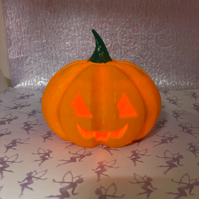 jack o lantern to battery lights by mygraphicfairy art sculptures pumpkin holiday 3d print model - Mito3D