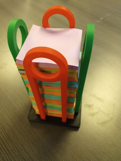 sticky note tower by cory isakson household office teacher post-it 3d print model - Mito3D