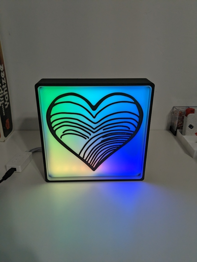 led box lamp - light by cory isakson household decor lighbox customizable 3d print model - Mito3D
