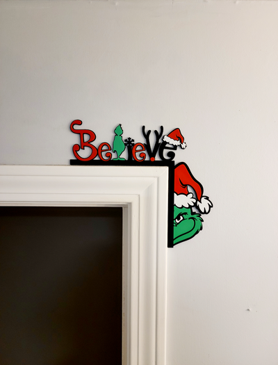 grinch puerta esquina by deepsouth3dprints casa decoración alegre navidad 2023 grinchmas 3d print model - Mito3D