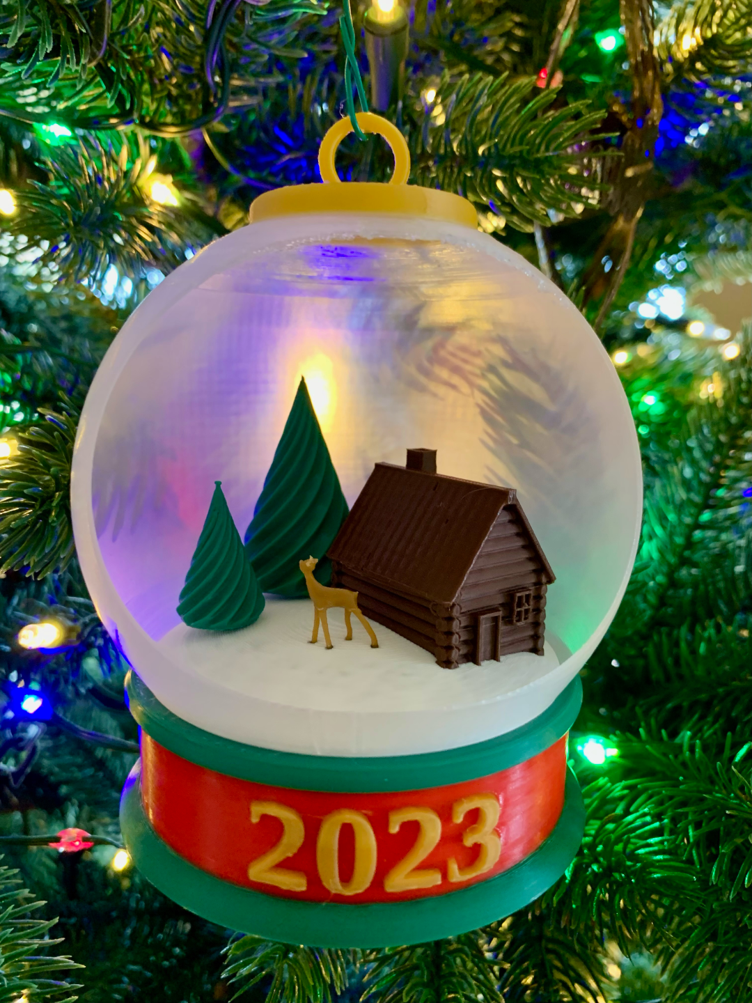 feriado natal enfeite 2023 neve globo by billycobra03 casa decoração enfeites inverno árvore veado registro cabine natal 3D print model - Mito3D