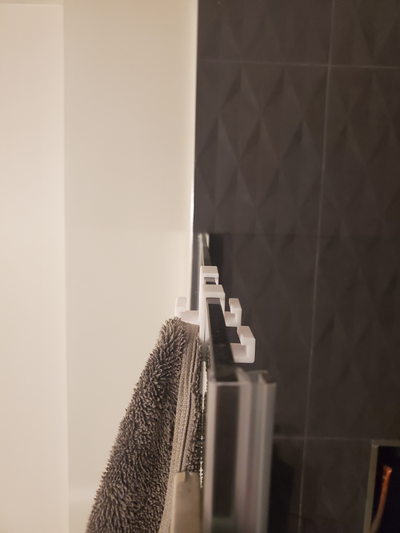 shower hook v2 8mm glass by luka 3d household house models towel 3d print model - Mito3D