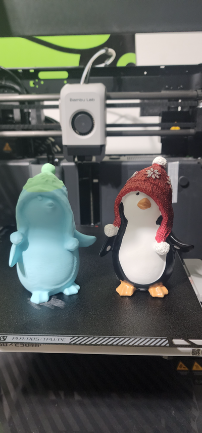 tatil penguen by goof3d ev halkı şenlikler şirin noel eğlence festival dekorasyon tasarım dekor hayvan güzel kış soğuk kolay yazdır hızlı şapka baba 3d print model - Mito3D
