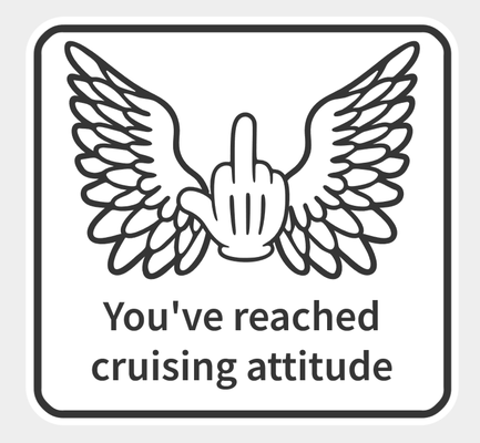 cruising attitude a simple flippant sign svg included by adam l art signs & logos attitutde nsfw signmaker 3d print model - Mito3D