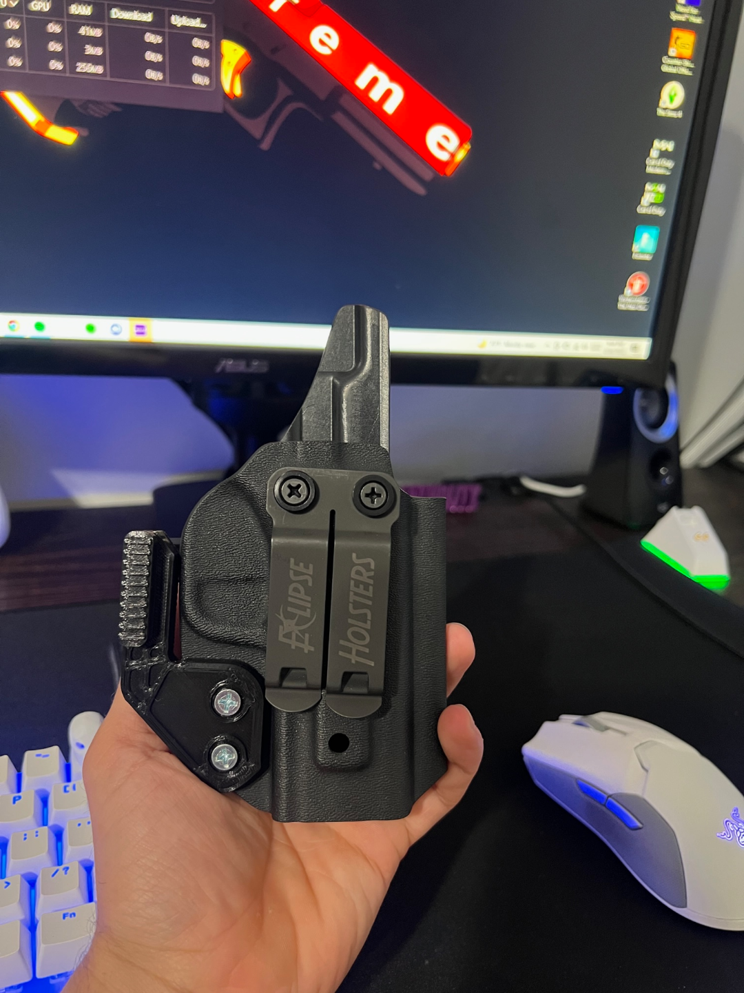 modwing raccourci remixé by l3thality loisir diy sport air pistolet étui airsoft hellcat pro griffe éclipse 3D print model - Mito3D