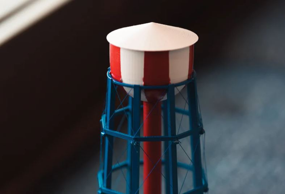 idaho cascate acqua torre modello by mitchrichie miniature architettura miniatura ferrovia 3d print model - Mito3D