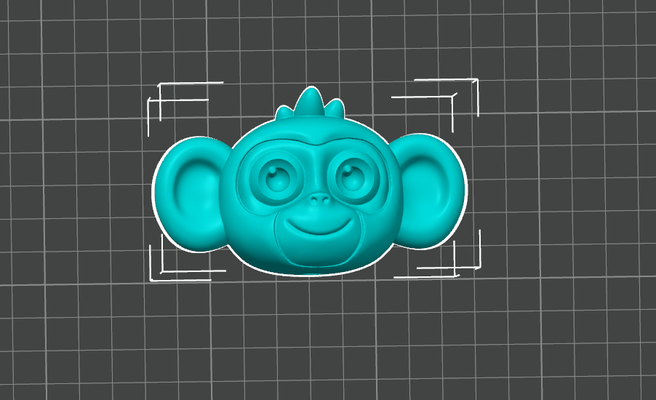 oyuncak maymun baş by gri kanadalı büyücü minyatürler hayvanlar 3d print model - Mito3D